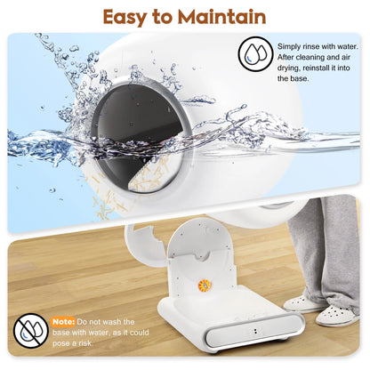 Self Cleaning Cat Litter Box, Automatic Litter Box W/ Liner, Dual Sensor Protection for Multi Cat, APP+ Panel Control, Odor Removal, Health Monitoring, Large Capacity Litter Box